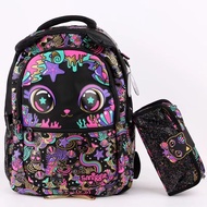 Australia smiggle Black Cat Children's Pencil Case School Bag