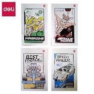 DELI - BOXY NOTEBOOK LARGE NOTEBOOK/ NB542 42 SHEETS SUPER RACE