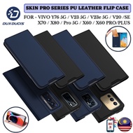 DUX SKIN PRO Vivo Y76 V23 V23e X70 X80 PRO X60 Pro Plus X60 V20 SE V20 Magnetic Leather Flip Shockpr