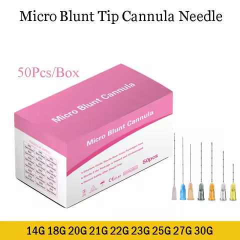 Blunt Micro Cannula Sterile Fine Needle 18G 22G 25G 27G 38mm 50mm 70mm Disposable Packaged Blunt Can
