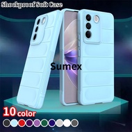 Shockproof Silicone Case hp Vivo V27e 2023 4G V27 Pro 5G Plain Soft Back Handphone Casing for Vivov2