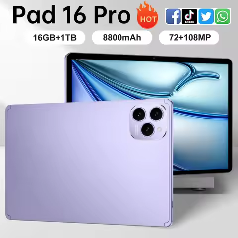 Pad 16 Pro Original Tablet PC Global 10.1 Inch 2026 Version 22GB+2TB Tab Children Kids Android 15 5G
