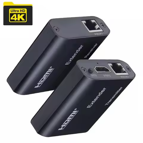 4K HDMI Extender over Single Rj45 Cat5e/6 Cable to 120M with Audio out vs 1080P 60M HDMI Ethernet Ex