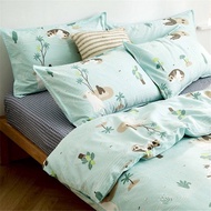庭園喵  單人雙人床單/床包 手繪貓咪40支純棉床品 枕套被套另購