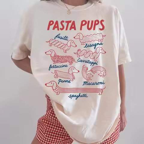 Pasta Pups Shirt, Funny Dachshund Spagetti Shirt, Italian Foodie Gift