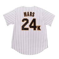 2026 Bruno Mars 24K Hooligans White Black Pinstriped Red White Black Embroidery Man Woman Kids Baseb