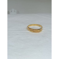 1 gram Light Gold Carved Thread Ring