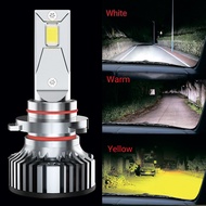 (1 Pair) 3 Colors LED Headlight 6000K LED Headlight Bulb H1 H4 H7 H11 9005/9006 9012