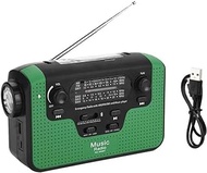 GIENEX Emergency Hand Crank Radio, Solar Radio Fm/Am/Sw Weather Radio, with Bluetooth, Led Flashlight and Power Bank, Supports Tf Card/Handsfree, for Emergency and Outdoor Survival,