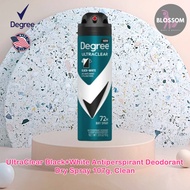 Degree - UltraClear Black+White Antiperspirant Deodorant Dry Spray 107g สเปรย์ระงับกลิ่นกาย