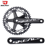 BOLANY Square Hole Alumniun Alloy Single Chainwheel Bicycle Crankset SKEACE 144BCD 165mm Integrated 