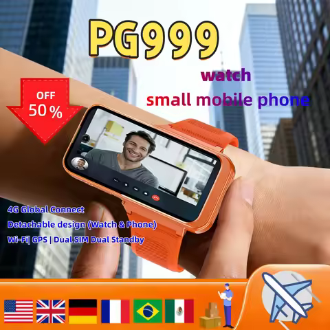 PG999 Smartwatch Phone Touch 4G Wi-Fi GPS Dual SIM Dual StandbGlobal Screen Connect Octa-Core Powerh