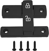 Micro Traders Black Luminous Barn Door Lock 180 Degrees Surface Mounted Sliding Lock for Wooden Meta