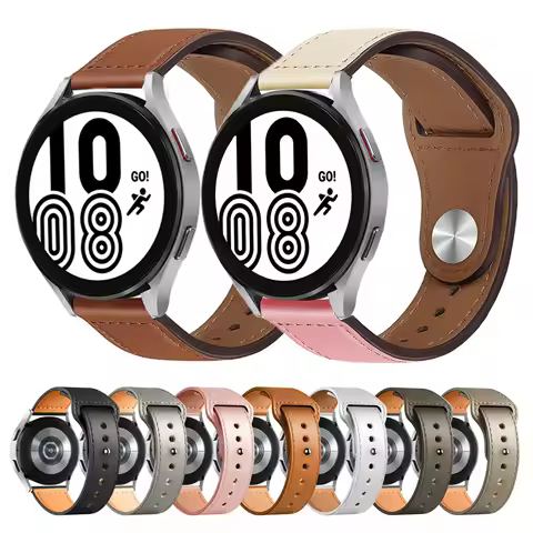Leather strap For Samsung Galaxy watch 7/6//5/pro/4/3/Active 2 20mm 22mm bracelet Huawei GT 5/4/Amaz