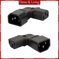 AOTO Converter Adaptor Male C14 to 90 Degree Right Angled IEC320 Female C13 C5 C7