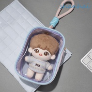 SHANHAI 10cm Transparent Doll Bag, Clear Display Doll Storage Bag, Mini PVC Zipper Portable Outdoor 