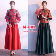 M-8XL Style Bridesmaid Dress Plus Size Wedding Cheongsam Baju Women Clothes Tang Suit Banquet Qipao 