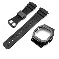 Metal Case Rubber Watch Band Compatible with Casio G-shock DW5600/5610 GW5600E Stainless Steel Watch Case Watch Accessories
