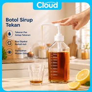 Transparent Syrup Pump Bottle 1600ml Pump 5cc 10cc