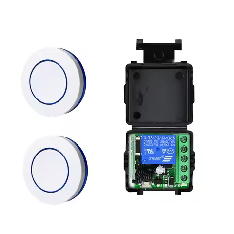 DC 6V 9V 12V 24V RF Relay Module Remote Control Switch 433Mhz Round Button WirelessKit for LED Lamp 