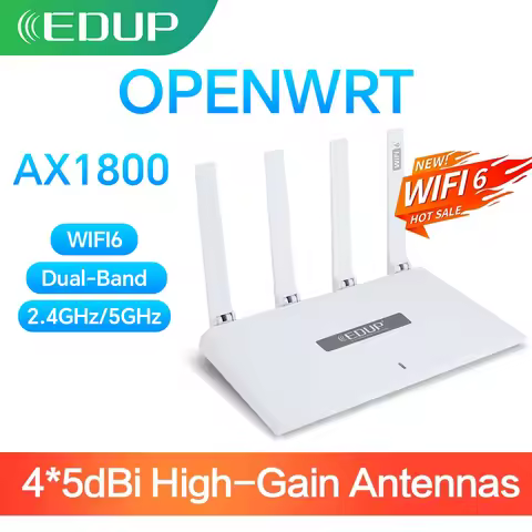EDUP 2960S OpenWRT Router W​ifi6 AX1800M Router 2.4/5GHz Dual Band Mesh Router Expand Signal Coverag