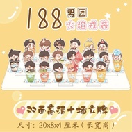 188男团火焰戎装周边立牌十插水千丞作品任燚 宫应弦188 Men's Team Flame Military Suit, Standing Ten Cards Around the Edgebaiy