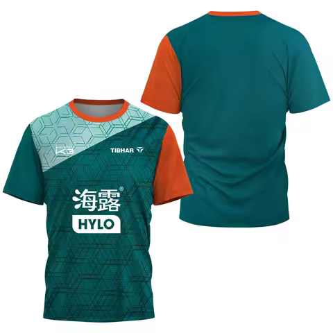2025 Singapore Felix Lebrun League Clothing Men's Table Tennis T-Shirt Quick Drying Breathable Short