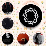 Rock Band B-Bad O-Omen 32 44 58mm Round Cartoon Brooches Handmade Pins For Backpack Jewelry Accessor