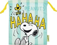 Jays Planning FRK878 Drawstring Bag, Snoopy Border, Mint, 8.3 x 7.1 inches (21 x 18 cm)