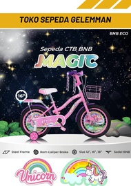 Sepeda Mini Anak Perempuan BNB MAGIC 12 16 18 Inch Keranjang