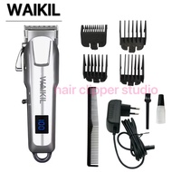 Kemei KM-2619 ปัตตาเลี่ยนตัดผมไร้สาย แบบชาร์จไฟได้ ปรับระดับได้ จอแสดงผล LCD ร้านตัดผมเครื่องตัดผมมื