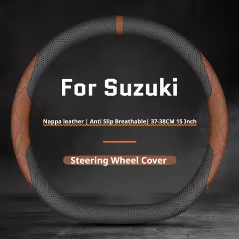 For Suzuki Ultra-Thin Leather Steering Wheel Cover For Swift Sport Grand Vitara Ly Jimny Solio Alto 