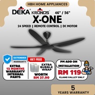 【BEST SELLER🔥】DEKA X-ONE 46" 56" 5 Blades DC Motor 24 Speed SIRIM RF Remote Control Baby Ceiling Fan