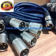 Dây rắc XLR đực cái 01 dây dài 1m dây jack XLR rắc XLR dây jack âm thanh dây jack canon2 đầu dây tín