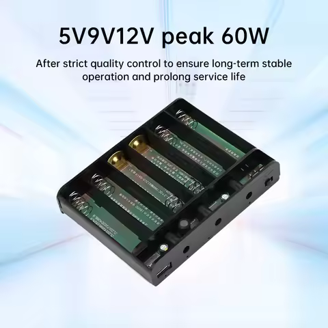 5V 9V 12V Output 6x18650 Battery UPS Uninterrupted Power Supply DIY Power Bank Box for House Router 