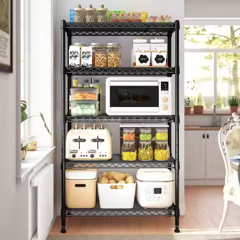 Tier Storage Shelves 450LBS Adjustable Metal Wire Shelving Organizer Wire Rack For Kitchen Garage 21