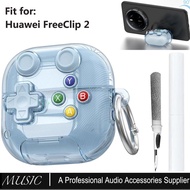Clear Game Case for Huawei FreeClip 2 Wireless Earbuds, TPU Case Classic Game Player Design with 3D 
