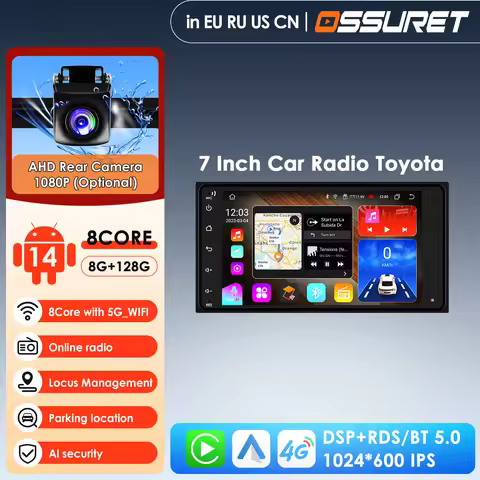 7862 AI Systems Car Radio Multimedia Video Player for Toyota RAV4 2001-2008 Carplay Android Auto Ste