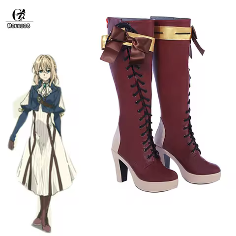 ROLECOS Violet Evergarden Cosplay Shoes Violet Evergarden Boots Customer Size Made Anime Cosplay Sho