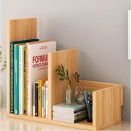 Simple Sturdy Wooden Table Top Book Rack Book Shelf Table Organizer Rak Buku