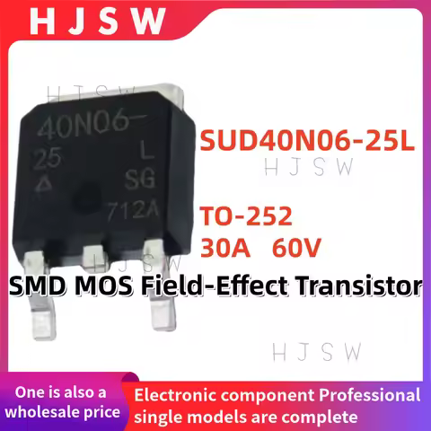 10/20/30PCS 100% Brand New and Quality 40N06-25L SUD40N06-25L SUD40N06 40N06 TO-252 30A 60V SMD MOS 