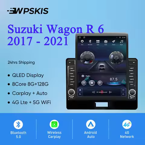 8Core 8G+128G Carplay Auto Car Radio Audio Stereo Tape Recorder HU Head Unit For Suzuki Wagon R 6 20