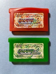GBA 火紅 &amp; 葉綠 卡帶 (寶可夢 火紅版 葉綠版 Game Boy Gameboy 神奇寶貝 )