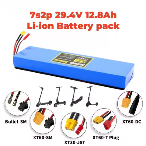 7S2P 24V 12.8Ah 18650 Lithium-ion Battery Pack,29.4V 12800mAh Lithium-ion Battery, Suitable for Elec