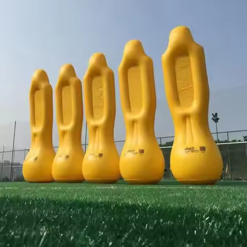 1.75m PVC Inflatable Sandbag Football Training Goal Keeper Solo Soccer Trainer Tumbler Air Dummy Too
