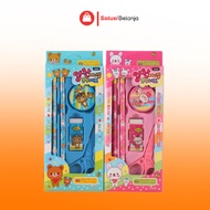 2014 Complete 5-In-1 Stationery Set with Cute Character Motifs Y1702