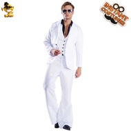Adult Men Style Disco Stage Costume 80s Performance Costume cospy Costume Role-Playing Costume