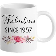 1957 68th Birthday Gifts for Women Men, Turning 68 Years Old Birthday Gift Coffee Mug, Funny 68th Bi