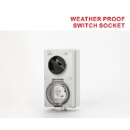 13a 3pin Waterproof Outdoor Plug / socket outdoor /socket boleh pasang luar rumah