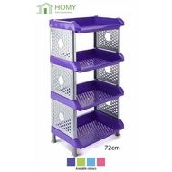 (Weight Capacity/Tier : 22kg)L37CM*H72CM 4-tier Super STRONG and DURABLE multipurpose rack (QUALITY 